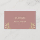 美容師アンティークシザーバラ金ゴールドヴィンテージ 名刺 (裏面)