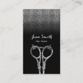 美容師アンティークシザーモダングリッター 名刺 (正面)