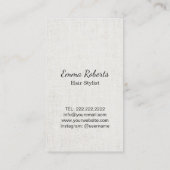 美容師アンティークシザーヴィンテージフローラ 名刺 (裏面)