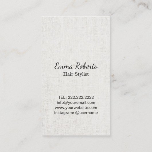 美容師アンティークシザーヴィンテージフローラ 名刺 (裏面)