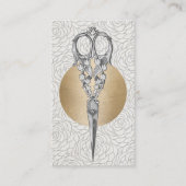 美容師アンティークシザーヴィンテージフローラ 名刺 (正面)