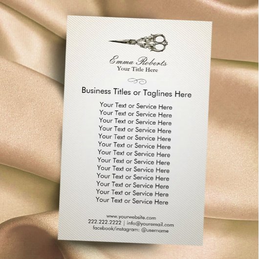 美容師アンティークシザーヴィンテージヘアサロン チラシ