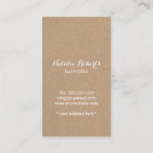 美容師アンティークシザー&アジアフラワー 名刺 (裏面)