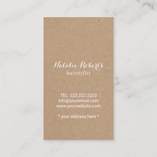 美容師アンティークシザー&アジアフラワー 名刺 (裏面)