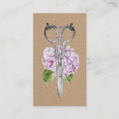 美容師アンティークシザー&アジアフラワー 名刺 (正面)