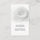 美容師アンティークシザー&バラ美しいサロン 名刺 (裏面)