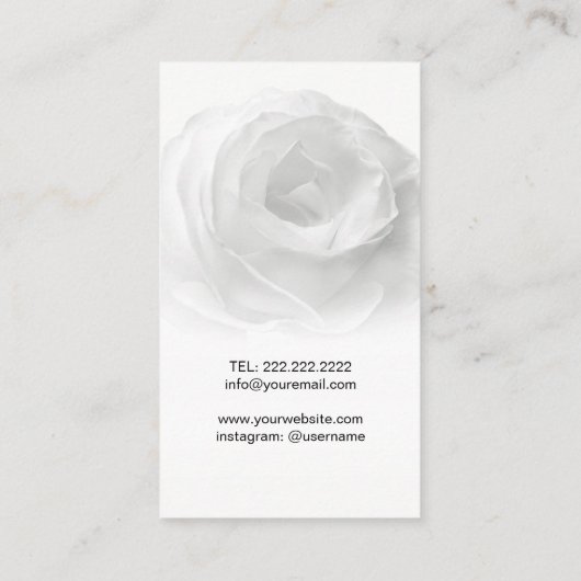 美容師アンティークシザー&バラ美しいサロン 名刺 (裏面)