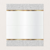 美容師インアホワイトグリッター 名刺 (内部フラット)