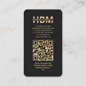 美容師インスタモダンラムブラック 名刺 (裏面)