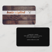 美容師ウッドパネル 名刺 (正面/裏面)