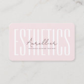 美容師エステティシャンエレガントピンクエステティック 名刺 (正面)