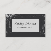 美容師エステティシャンブラックグレーマーブルトレンディー