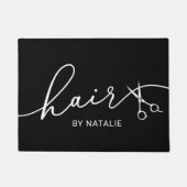 美容師エレガントシザースクリプト美しいサロン ドアマット (正面)