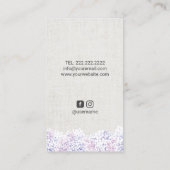 美容師エレガントシザー&フラワー美しいサロン 名刺 (裏面)