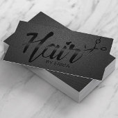 美容師エレガントスクリプユニークトカーボンブラック 名刺