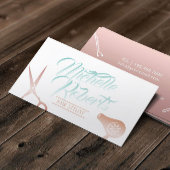 美容師エレガントタイポグラフィバラ金ゴールドサロン 名刺