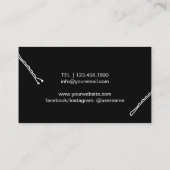 美容師エレガントタイポグラフィ美しいサロン 名刺 (裏面)