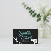 美容師エレガントタイポグラフィ美しいサロン 名刺 (スタンド正面)