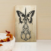 美容師エレガントバタフライ&シザーヴィンテージ 名刺