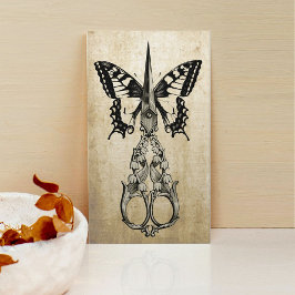 美容師エレガントバタフライ&シザーヴィンテージ 名刺