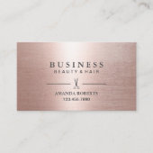 美容師エレガントバラ金ゴールドサロンアポイントメント 予約カード (正面)