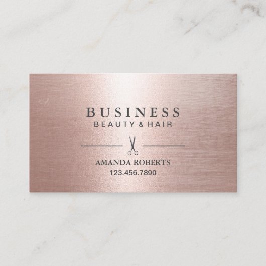 美容師エレガントバラ金ゴールドサロンアポイントメント 予約カード (正面)