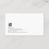 美容師エレガントパステルグリーンフラワーズスワーズ 名刺 (裏面)