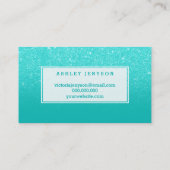 美容師エレガントフェイクアクアグリッター 名刺 (裏面)