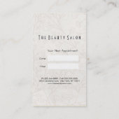 美容師エレガントフェイク金ゴールドはさみフローラ 予約カード (裏面)