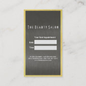 美容師エレガントフェイク金ゴールドシザーズブラックシック 予約カード (裏面)