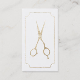 美容師エレガントフェイク金ゴールドハサミ 名刺