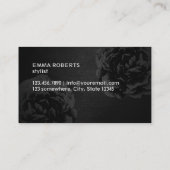 美容師エレガントブラックフローラロイヤリティパンチ ロイヤリティカード (裏面)