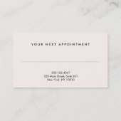 美容師エレガントブラック美しいアポイントメント 予約カード (裏面)