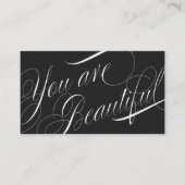 美容師エレガントブラック美しいアポイントメント 予約カード (正面)