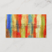美容師エレガントモダンカラフルウッド 名刺 (裏面)