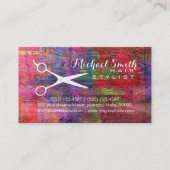 美容師エレガントモダンレトロカラー木材#12 名刺 (裏面)