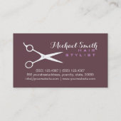 美容師エレガント深いトスカーナ赤い背景 名刺 (裏面)