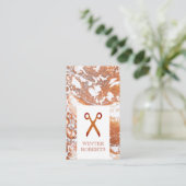 美容師エレガント白大理石 名刺 (スタンド正面)