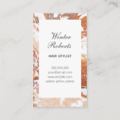 美容師エレガント白大理石 名刺 (裏面)