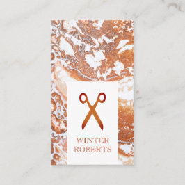 美容師エレガント白大理石 名刺