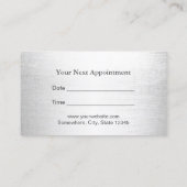 美容師エレガント銀サロンアポイントメント 予約カード (裏面)