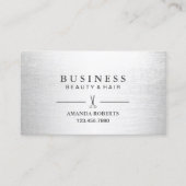 美容師エレガント銀サロンアポイントメント 予約カード (正面)