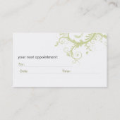 美容師オーガニックアポイントメント名刺 予約カード (裏面)