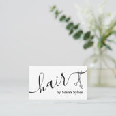 美容師カスタムはさみスクリプト理容師ホワイト 名刺 (スタンド正面)