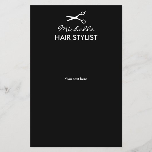 美容師カスタムサロン用の美容用フライヤー チラシ (正面)