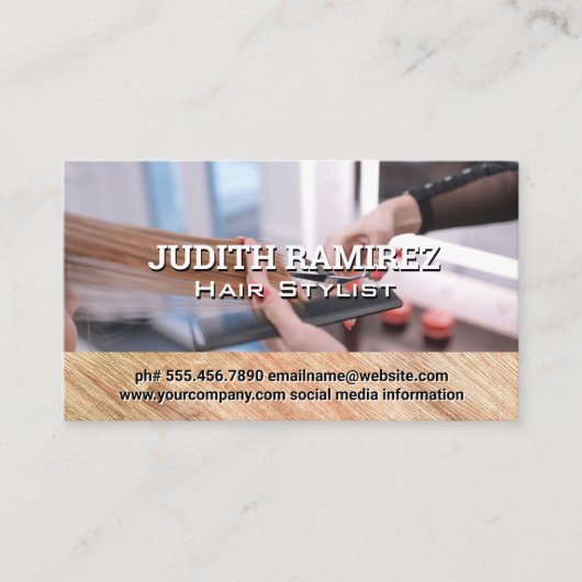 美容師カット髪 予約カード (正面)