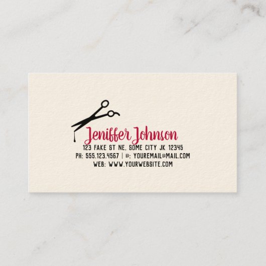 美容師カラフル絵を描(ばちゃばちゃ)跳ねるミニマル 名刺 (裏面)