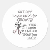 美容師ギフト美容師おもしろい理容師引用文 ラウンドシール (正面)