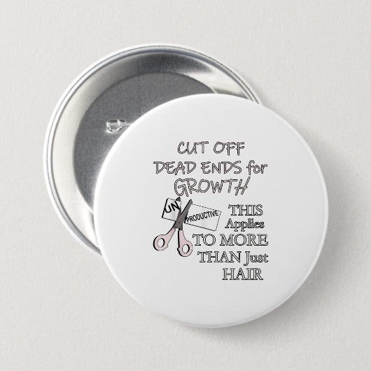 美容師ギフト美容師おもしろい理容師引用文 缶バッジ (正面&裏面)