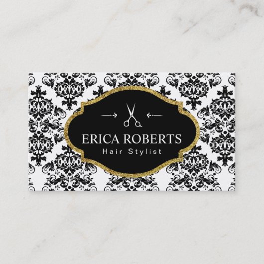 美容師クラシックダマスシエレガントザーサロン 名刺 (正面)